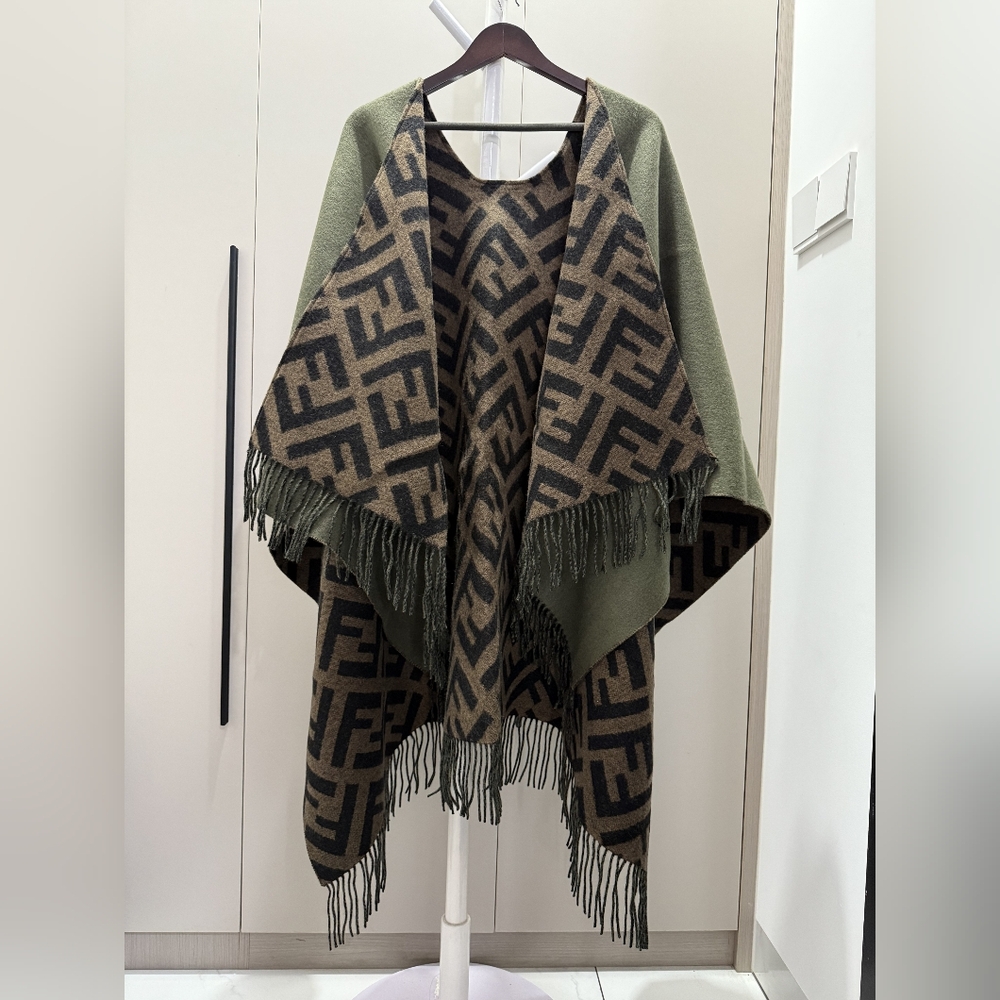 Fendi Reversible Poncho Cape